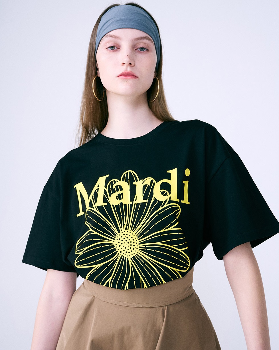 TSHIRT FLOWERMARDI_BLACK YELLOWの画像